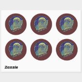 Sticker Rond Zombie Walrus (Feuille)