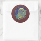 Sticker Rond Zombie Walrus (Sac)