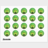 Sticker Rond Zombiemoji (Feuille)