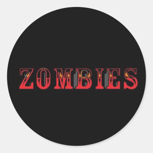 Sticker Rond Zombies (Devant)