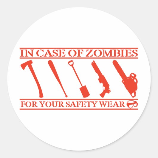 Sticker Rond Zombies (Devant)