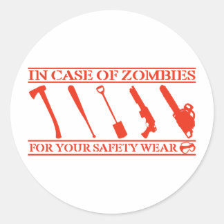 Sticker Rond Zombies