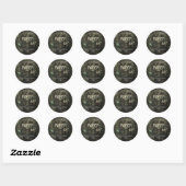 Sticker Rond Zombies Anniversaire Fun Favoriser (Feuille)