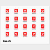 Sticker Rond Zombies dangereux (Feuille)