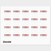 Sticker Rond Zombies : Vous êtes-vous préparés ? (Feuille)