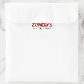 Sticker Rond Zombies : Vous êtes-vous préparés ? (Sac)