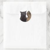 Sticker Rond Zonage de chat noir (Sac)
