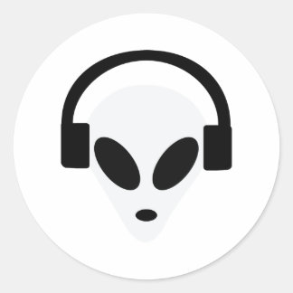 Sticker Rond zone alien du casque dj 51