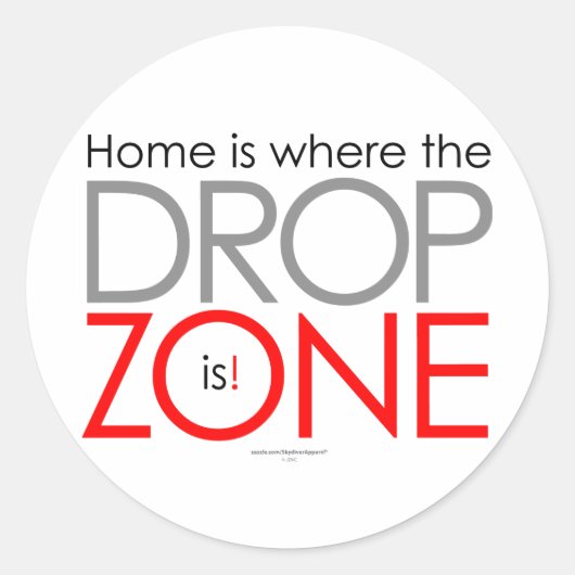 Sticker Rond Zone de largage de Skydiving (Devant)