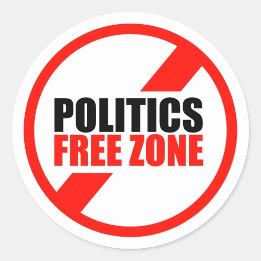 Sticker Rond Zone de libre politique (Devant)