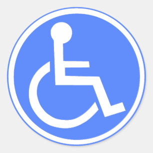 STICKER ROND ZONE DE PARKING POUR FAUTEUIL ROULANT