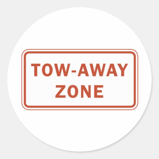 Sticker Rond Zone de remorquage (Devant)