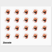 Sticker Rond Zone de snowboard (Feuille)