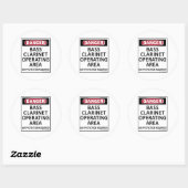 Sticker Rond Zone d'exploitation Bass Clarinet (Feuille)