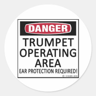 Sticker Rond Zone d'exploitation de la trompette