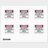 Sticker Rond Zone d'exploitation de la trompette (Feuille)