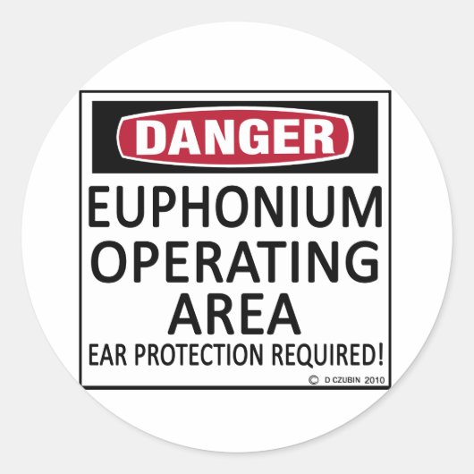 Sticker Rond Zone d'exploitation Euphonium (Devant)