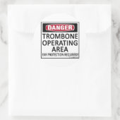 Sticker Rond Zone d'exploitation Trombone (Sac)