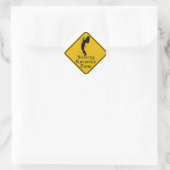 Sticker Rond Zone karaoké d'avertissement (Sac)