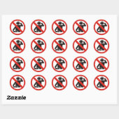 Sticker Rond Zone no-dj (Feuille)
