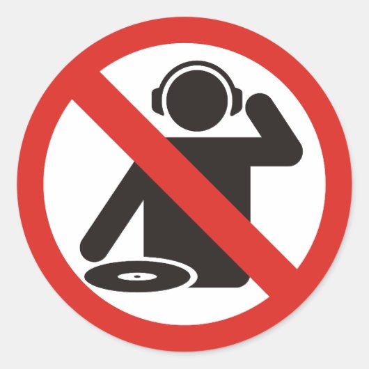 Sticker Rond Zone no-dj (Devant)