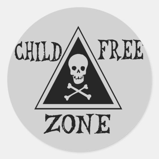 Sticker Rond Zone sans enfant (Devant)