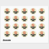 Sticker Rond Zone sans noix Cool Peanut Sensibilisation à l'all (Feuille)