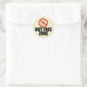 Sticker Rond Zone sans noix Cool Peanut Sensibilisation à l'all (Sac)