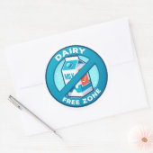 Sticker Rond Zone sans produits laitiers (Enveloppe)