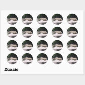 Sticker Rond Zoo Animaux (Feuille)