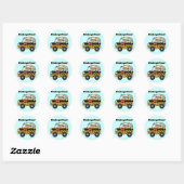 Sticker Rond Zoo Animaux Maternelle (Feuille)