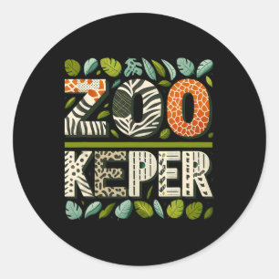 Sticker Rond Zoo Keeper Costume Adulte Halloween Party Safari Z