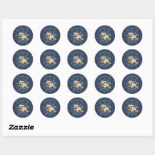 Sticker Rond Zoomie Time Golden Lab (Feuille)