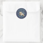 Sticker Rond Zoomie Time Golden Lab (Sac)