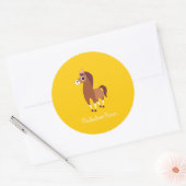 Sticker Rond Zora le cheval (Enveloppe)