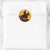 Sticker Rond ZOYNK Cowboy Sunset 0023384 (Sac)