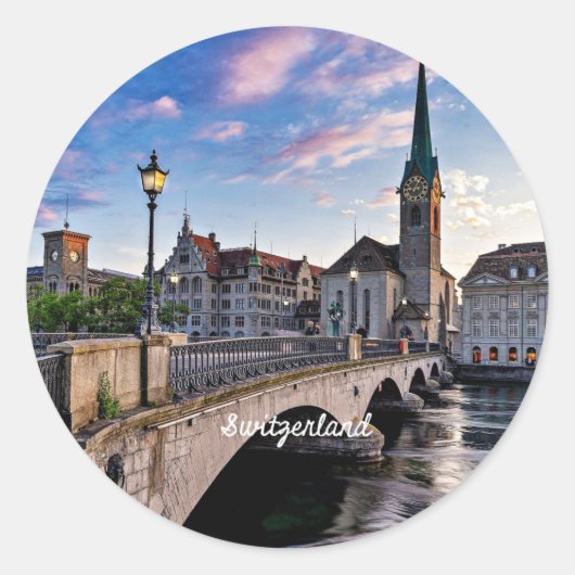 Sticker Rond Zurich, Suisse (Devant)