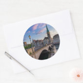 Sticker Rond Zurich, Suisse photo pittoresque (Enveloppe)