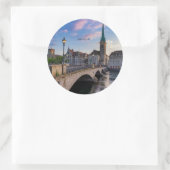 Sticker Rond Zurich, Suisse photo pittoresque (Sac)