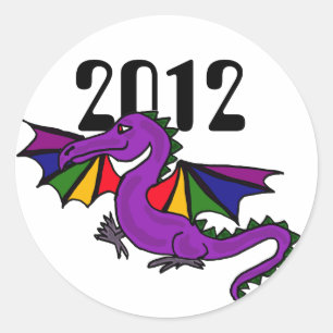Sticker Rond ZZ- année du dragon Sricker