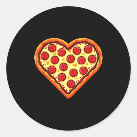 Sticker Rond Zza Heart Cute Valentines Day Funny Heart Shaped Z (Devant)