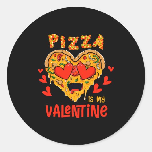 Sticker Rond Zza Is My Valentine Funny Valentines Day Boys Gi _ (Devant)