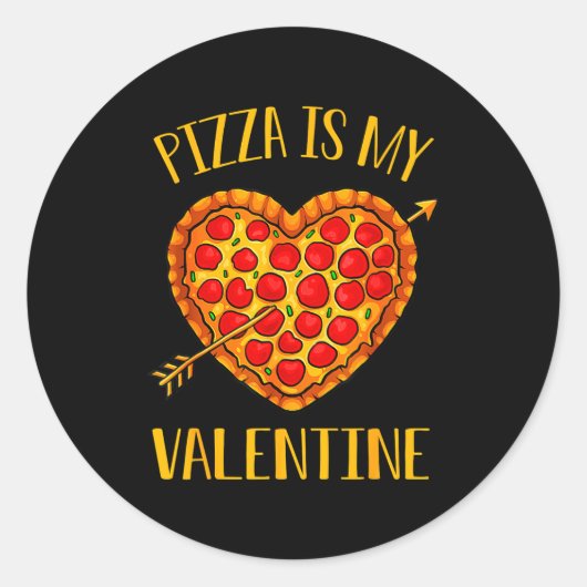 Sticker Rond Zza Is My Valentine Funny Valentines Day Boys Gi  (Devant)
