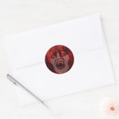 Sticker ronde de Vampire effrayant Lady in Blood (Enveloppe)