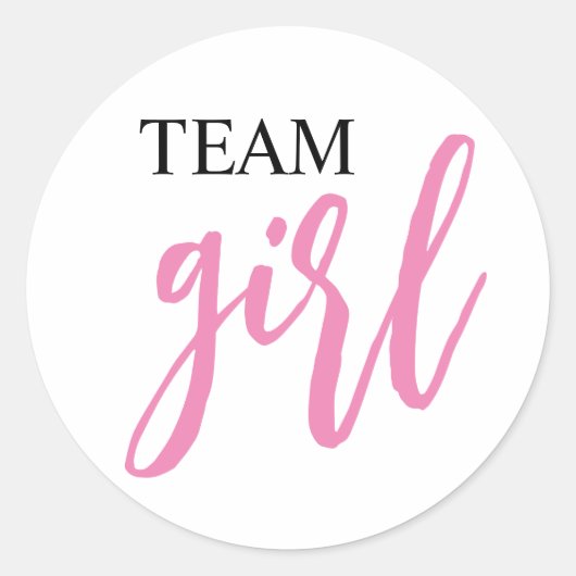 Sticker Ronde fille de l'équipe de révélation de g (Devant)