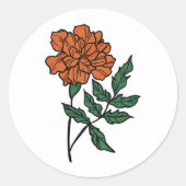Sticker ronde minimaliste Mariage Marigold classiq (Devant)