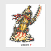 Sticker Ronin de la fusée banane — Explorateur de l'espace (Feuille)