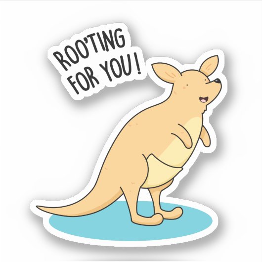 Sticker Roo Ting Pour Vous Drôle Kangaroo Pun (Devant)