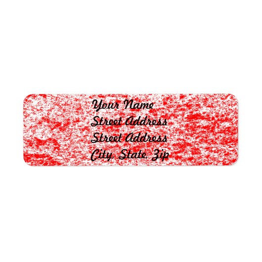 Sticker Rood en wit marmer Return-adres (Voorkant)
