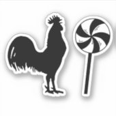 Sticker Rooster Lollipop (Devant)